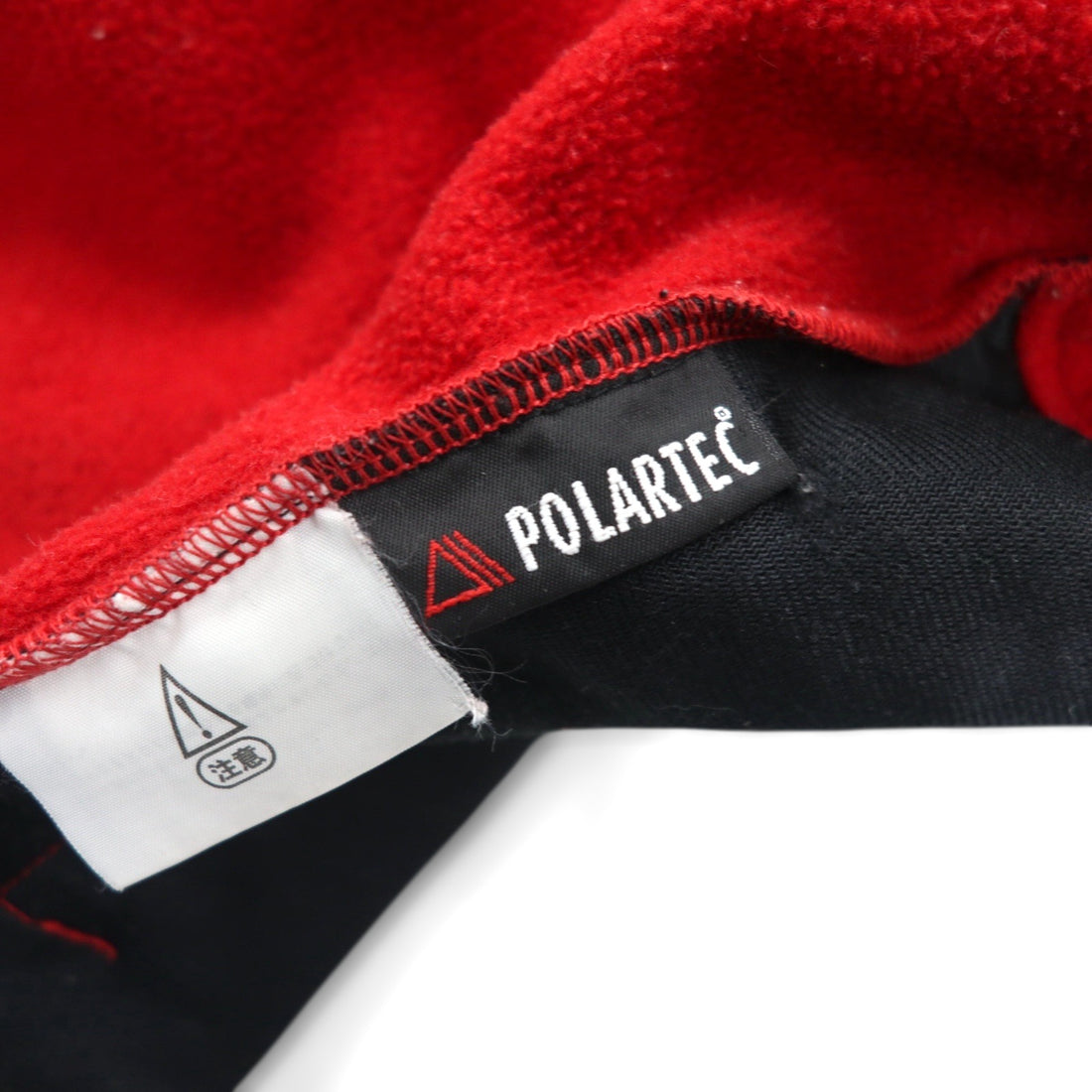THE NORTH FACE Denali Jacket POLARTEC Fleece L Red Nylon Switching NL-3205