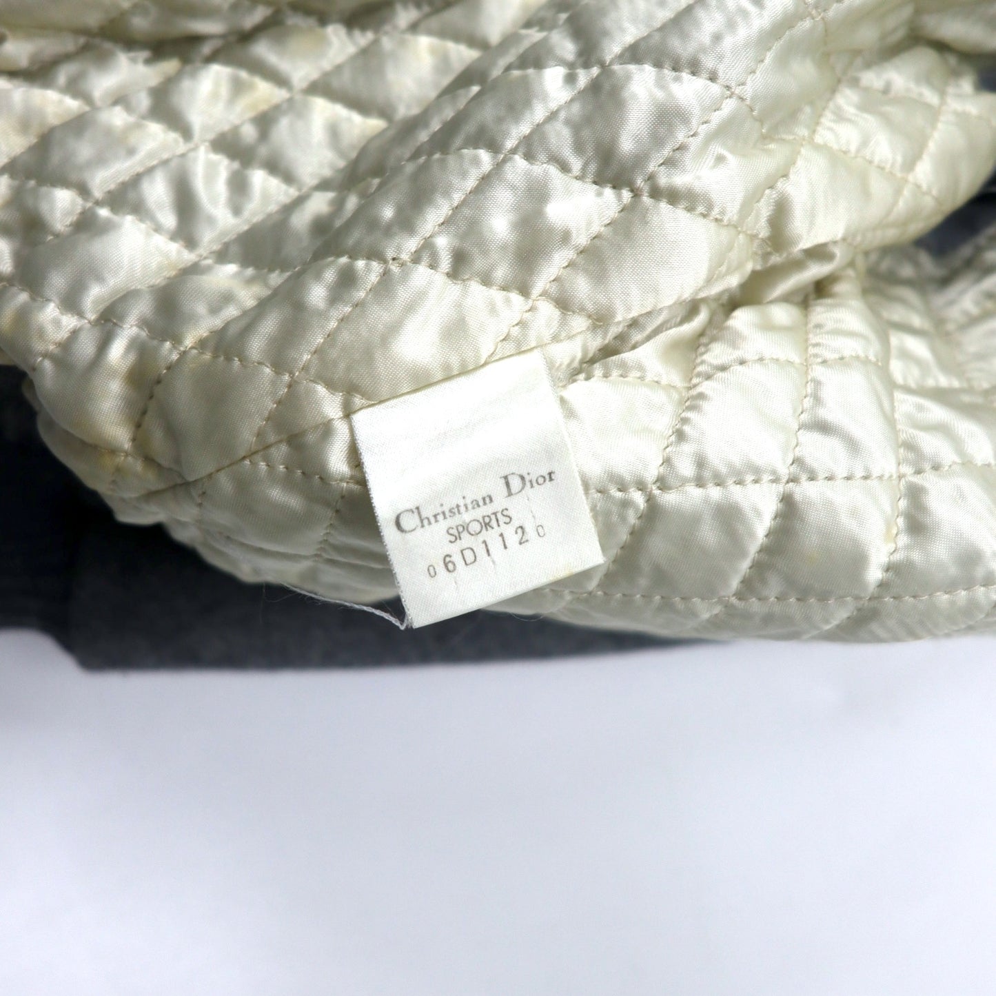 Christian Dior SPORTS オールド レイヤードデザイン メルトン ボンバージャケット L グレー ウール キルティングライナー