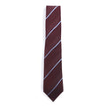 GUCCI Made in Italy Tie Bordeaux Regimental Stripe Silk GG Logo Current Tag
