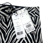 HELMUT LANG ヘリンボーン ゼブラ ジャガード モトリーパンツ 2 ホワイト ブラック コットン シルク混 MONTLEY PANT H09HW210 未使用品