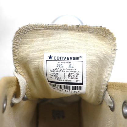 CONVERSE オールレザー オールスター ALL STAR ハイカットスニーカー 26cm ホワイト レザー 18615