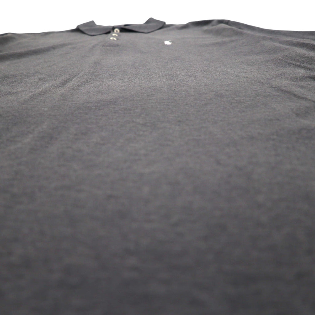 POLO GOLF RALPH LAUREN 90s Peruvian Pima Cotton Polo Shirt, Size L, Gray, Small Pony Embroidery