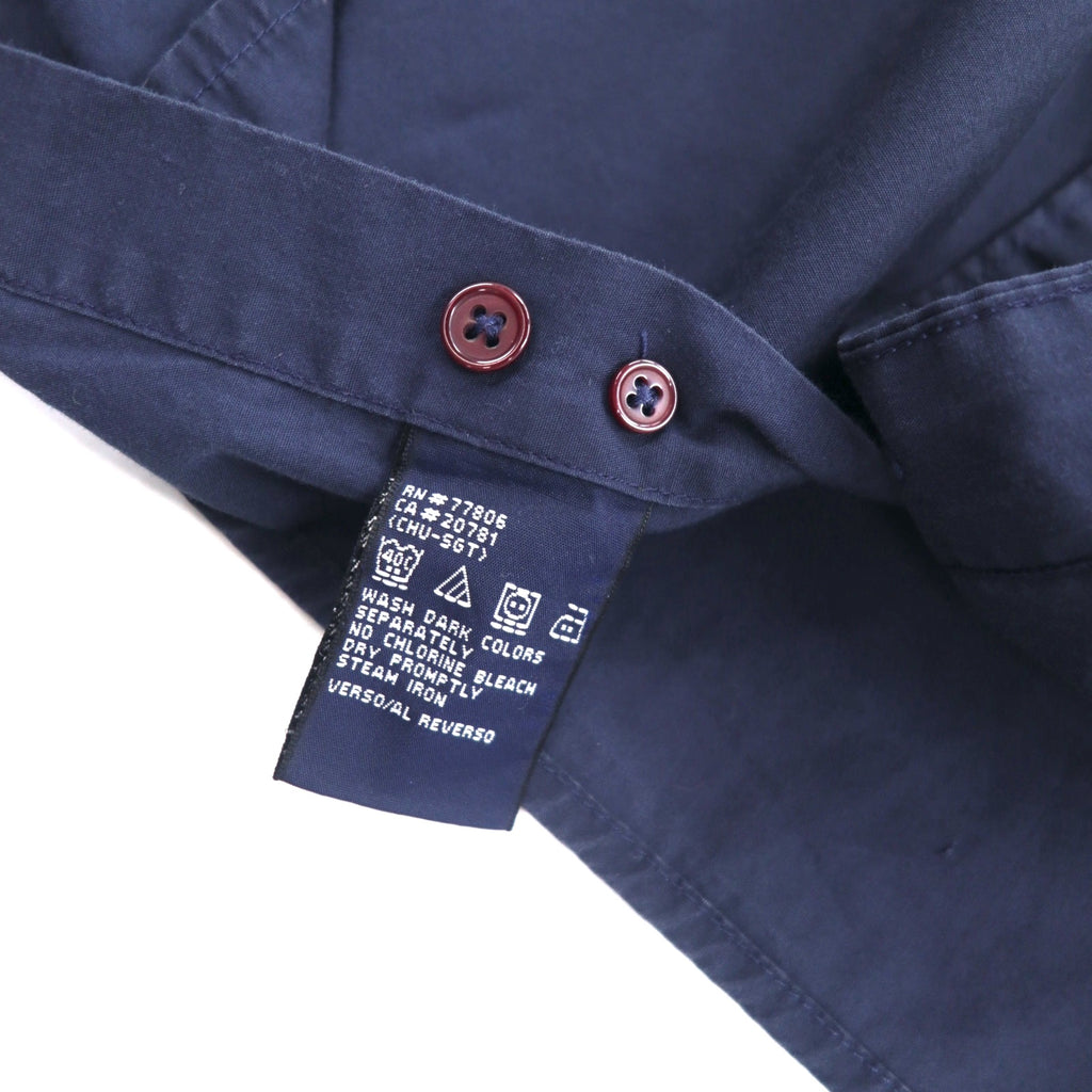 TOMMY HILFIGER 90s Dress Shirt XXL Navy Chest Pocket Big Size One Point Logo