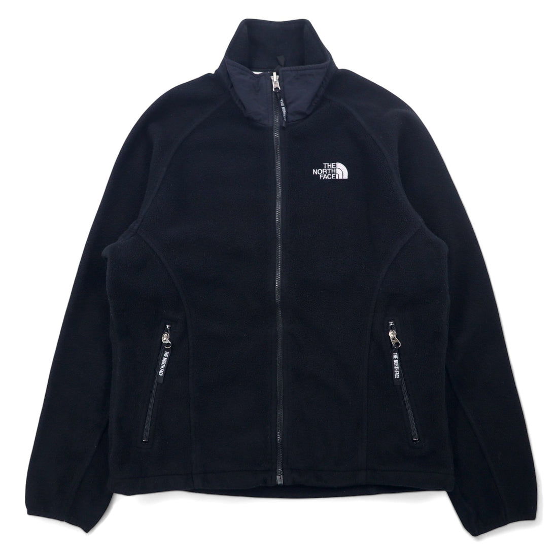 日本然リトテ-古着オンライン-THE NORTH FACE ポーラテック POLARTEC フリースジャケット M ブラック ポリエステル センターロゴ 刺繍 ドローコード-THE NORTH FACE POLARTEC fleece jacket M black polyester center logo embroidery draw cord