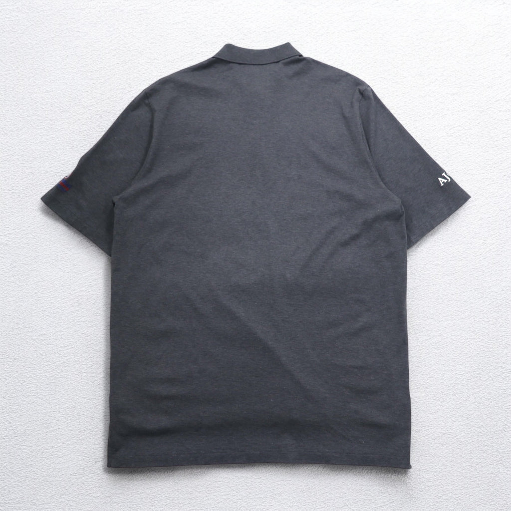POLO GOLF RALPH LAUREN 90s Peruvian Pima Cotton Polo Shirt, Size L, Gray, Small Pony Embroidery