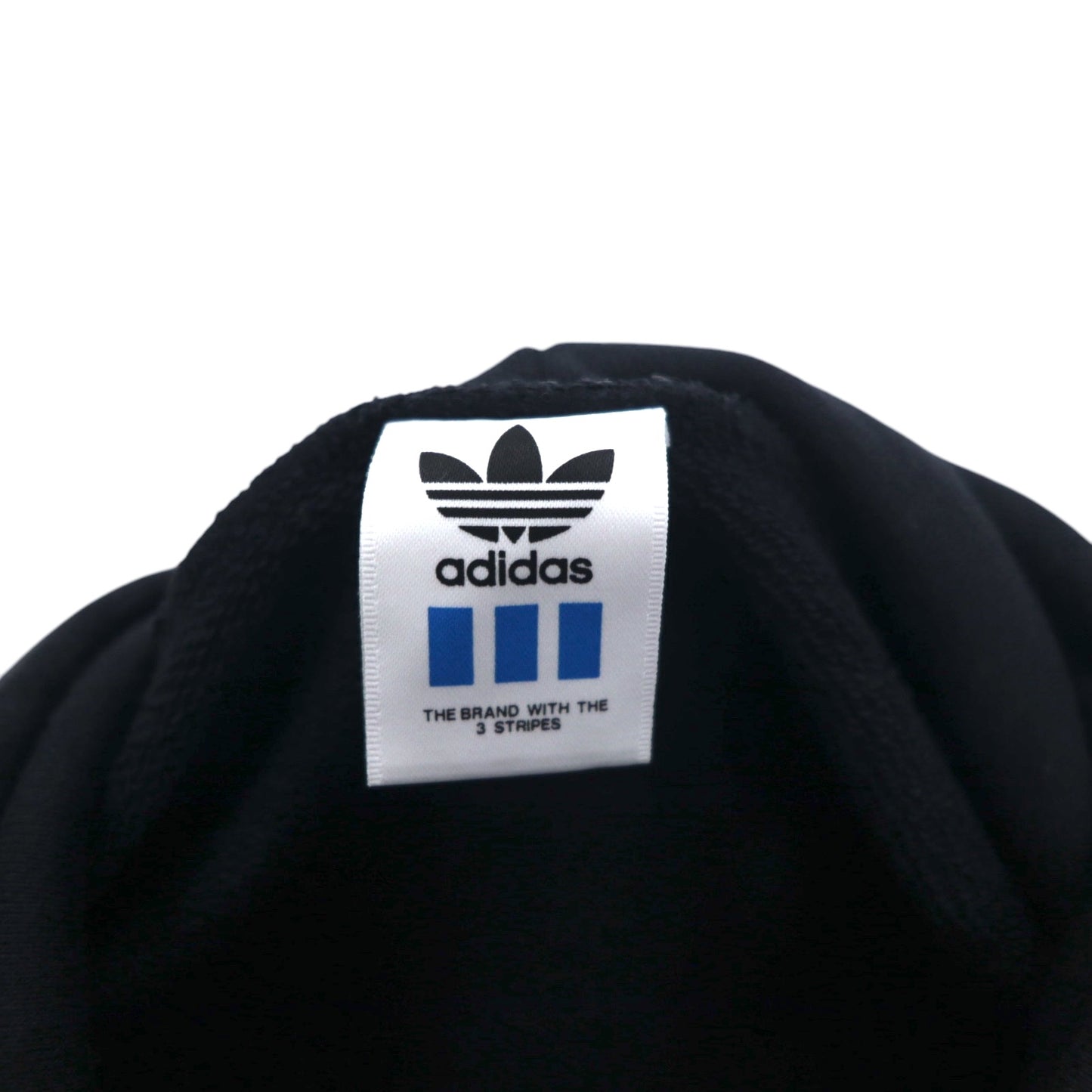 adidas 90年代 デサント社製 ドローコード ハイネック スウェット L ブラック 両面プリント 日本製