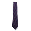 HERMES French made tie, navy silk, all-over stripe belt 7020 TA