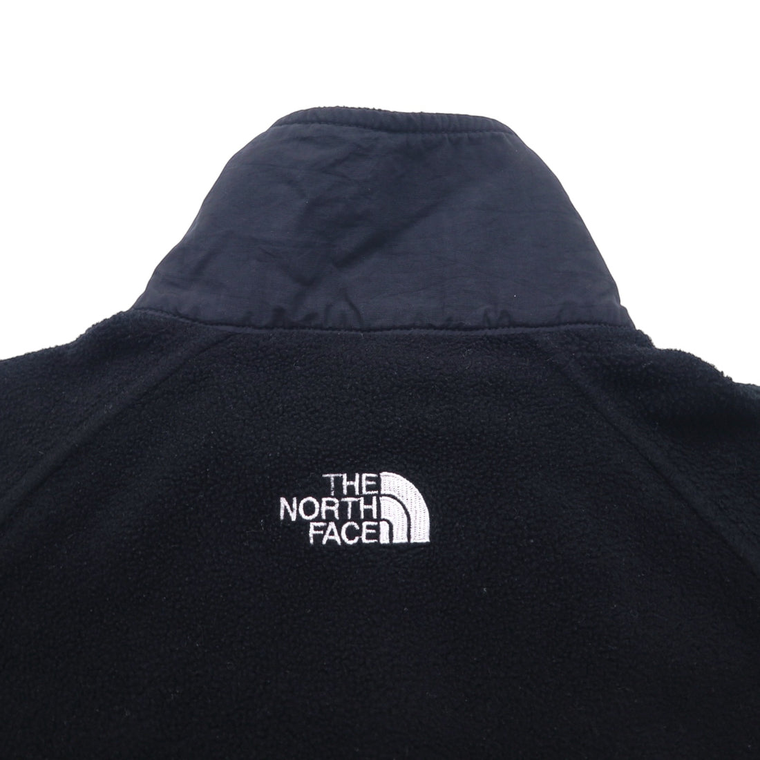 THE NORTH FACE Polartec Fleece Jacket M Black Polyester Center Logo Embroidery Drawstring