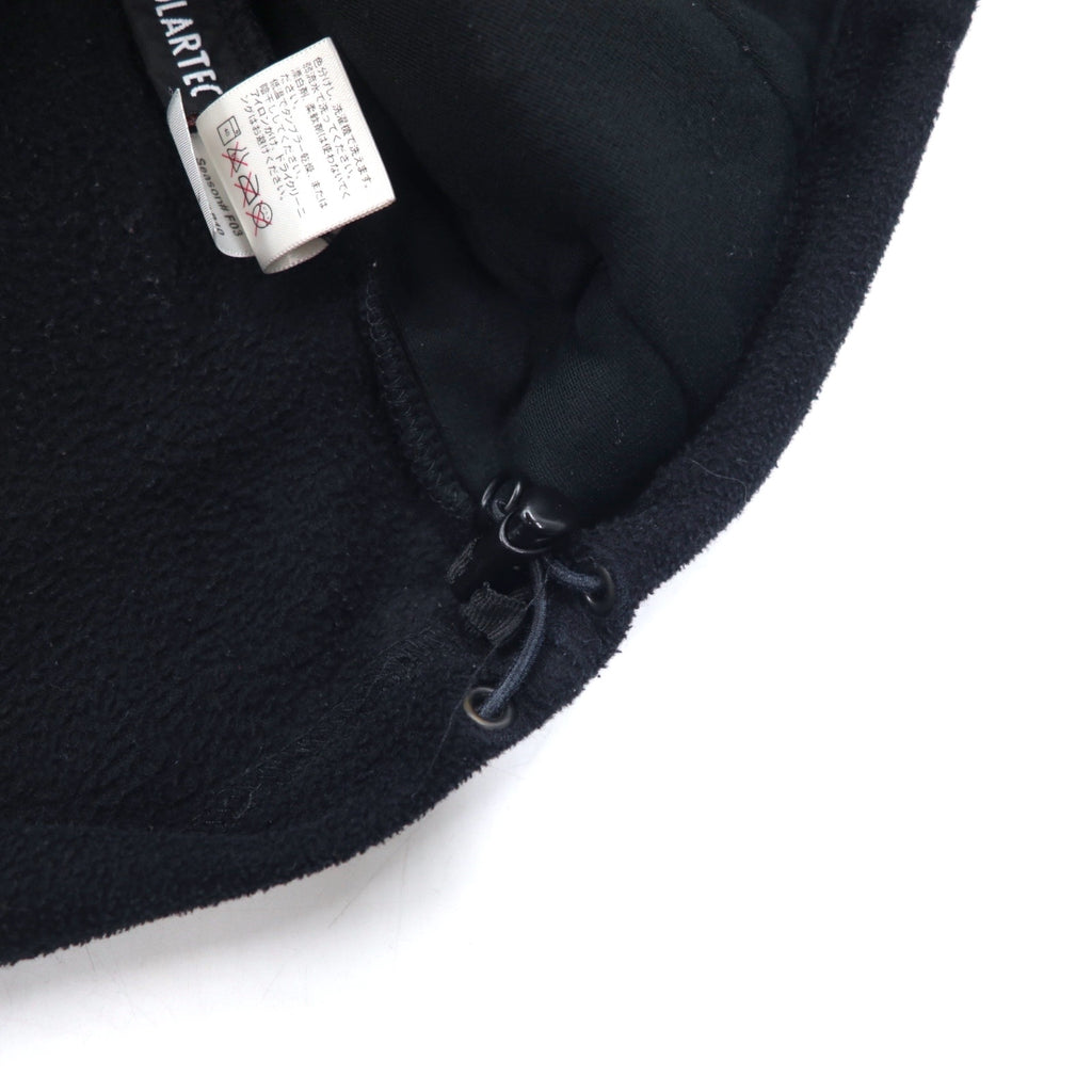 THE NORTH FACE Polartec Fleece Jacket M Black Polyester Center Logo Embroidery Drawstring