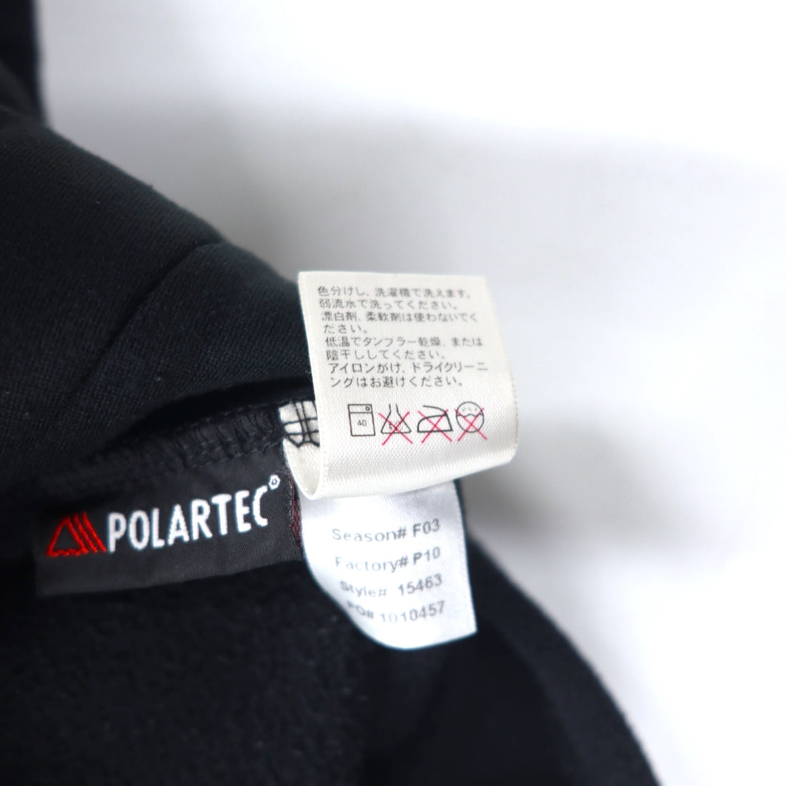 THE NORTH FACE Polartec Fleece Jacket M Black Polyester Center Logo Embroidery Drawstring