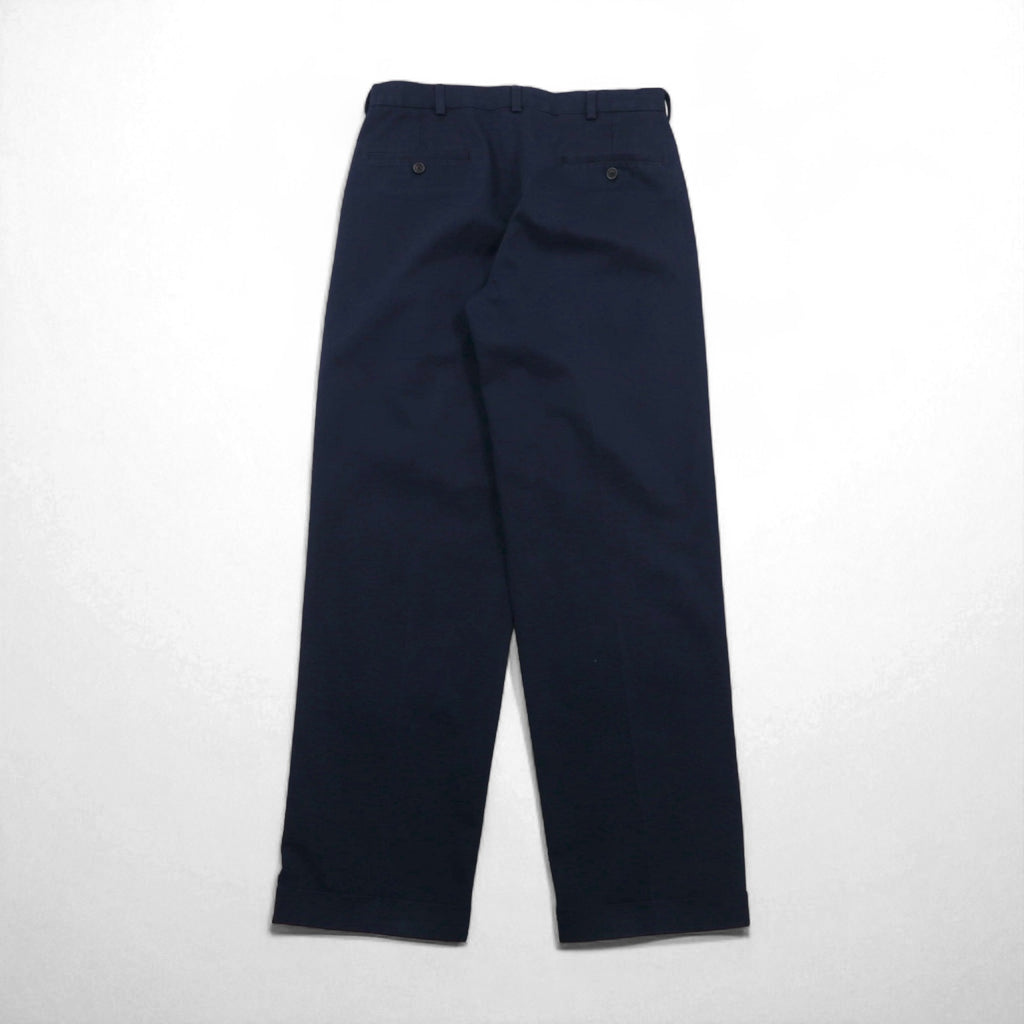 Brooks Brothers ADVANTAGE CHINO ELLIOT 2タック ワイド チノパンツ M ネイビー コットン