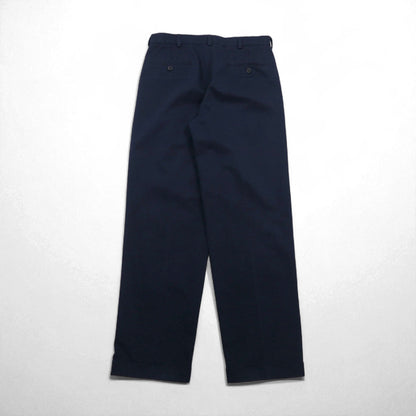 Brooks Brothers ADVANTAGE CHINO ELLIOT 2-Puck Wide Leg Chino Pants, Size M, Navy, Cotton