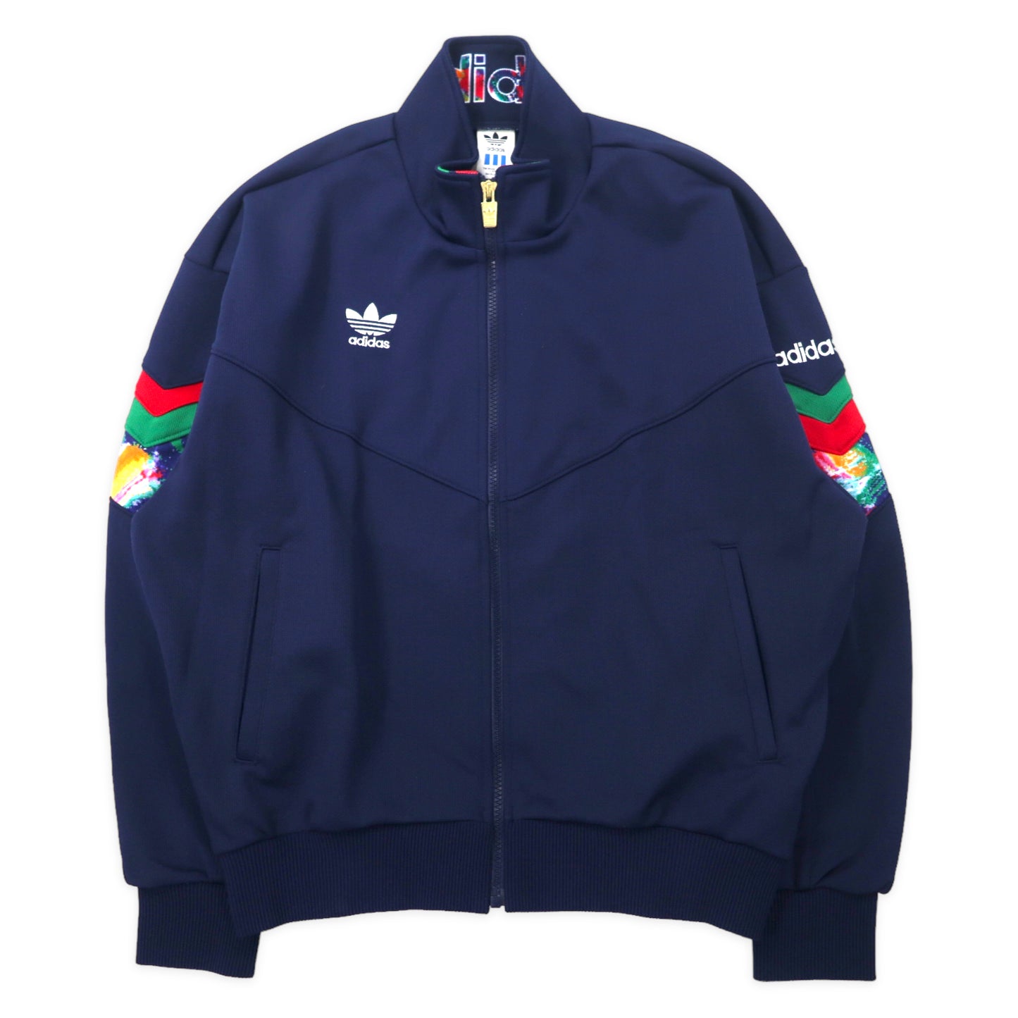 Adidas 90's Descente MADE TRACK JACKET Jersey L Navy Polyester Trofoil Logo  Embroidery in Japan UNUSED