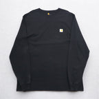 Carhartt Original Fit Long Sleeve T-Shirt Long TL TALL ORIGINAL FIT Black Cotton