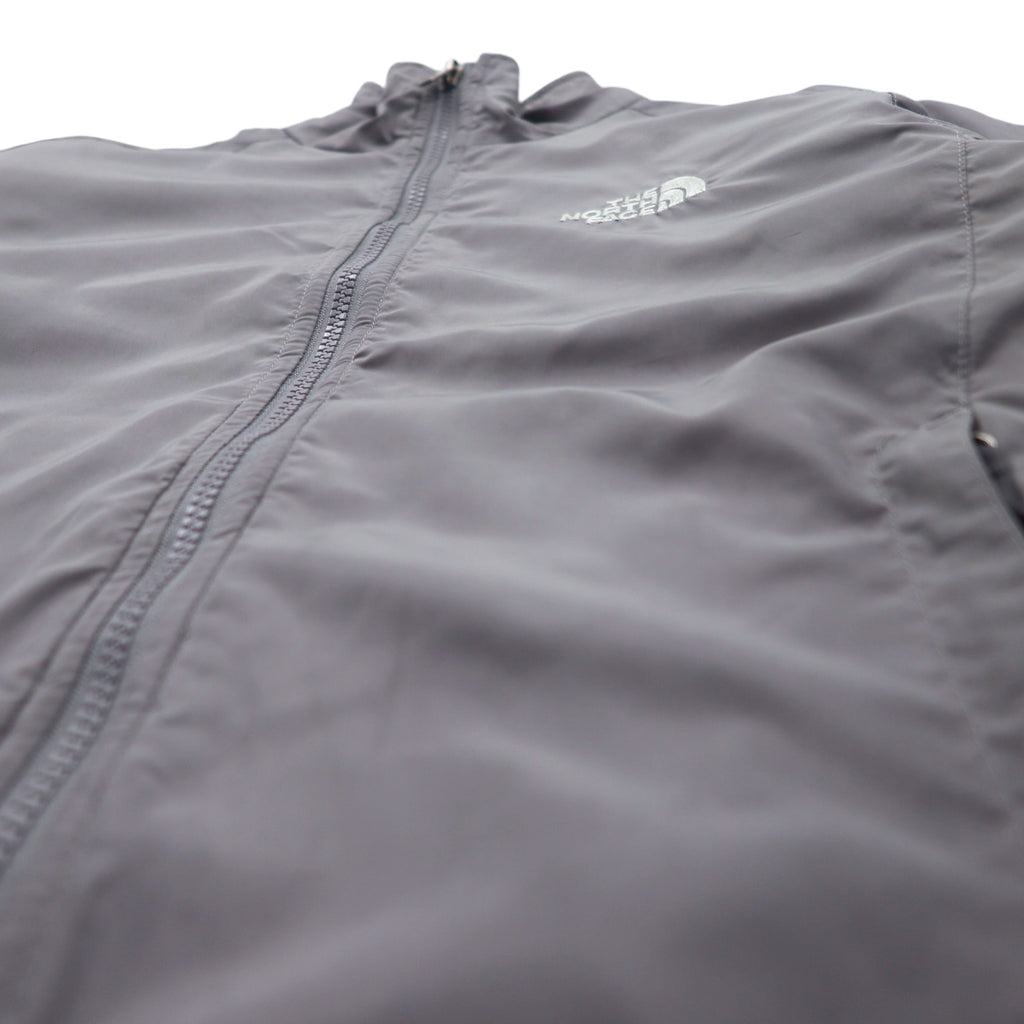 THE NORTH FACE フリースライナー インサレーションジャケット 中綿 XS グレー ポリエステル ロゴ 刺繍 ドローコード