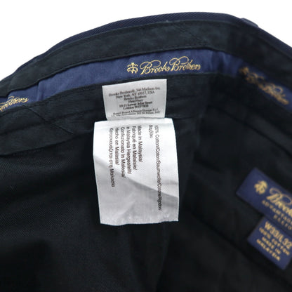 Brooks Brothers ADVANTAGE CHINO ELLIOT 2-Puck Wide Leg Chino Pants, Size M, Navy, Cotton