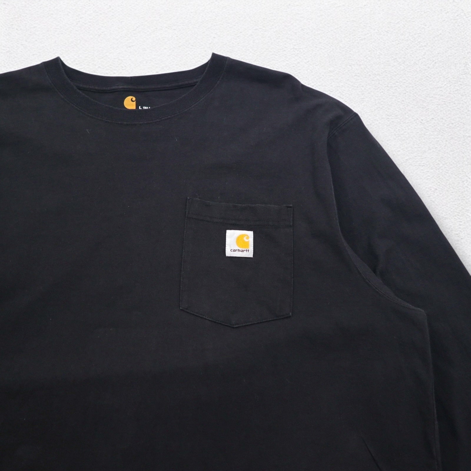 Carhartt Original Fit Long Sleeve T-Shirt Long TL TALL ORIGINAL FIT Black Cotton