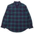 日本然リトテ-古着オンライン-Ralph Lauren ボタンダウンシャツ XL グリーン チェック コットン CUSTOM FIT スモールポニー刺繍-Ralph Lauren button-down Shirts XL Green Checked Cotton CUSTOM FIT Small Pony Embroidery