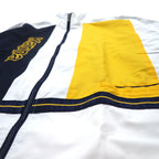 KAPPA 90s Track Jacket Jersey XL White Color Block Mesh Liner Logo Embroidery