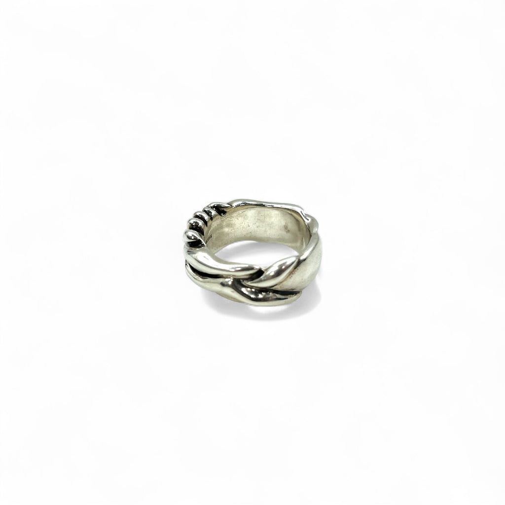 Vintage Silver Ring 花 フラワー クロス フローラル リング 指輪 17号 シルバー SILVER 925