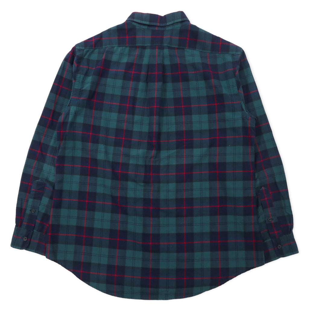 Ralph Lauren Button-down Shirt, XL, Green, Check, Cotton, CUSTOM FIT, Small Pony Embroidery