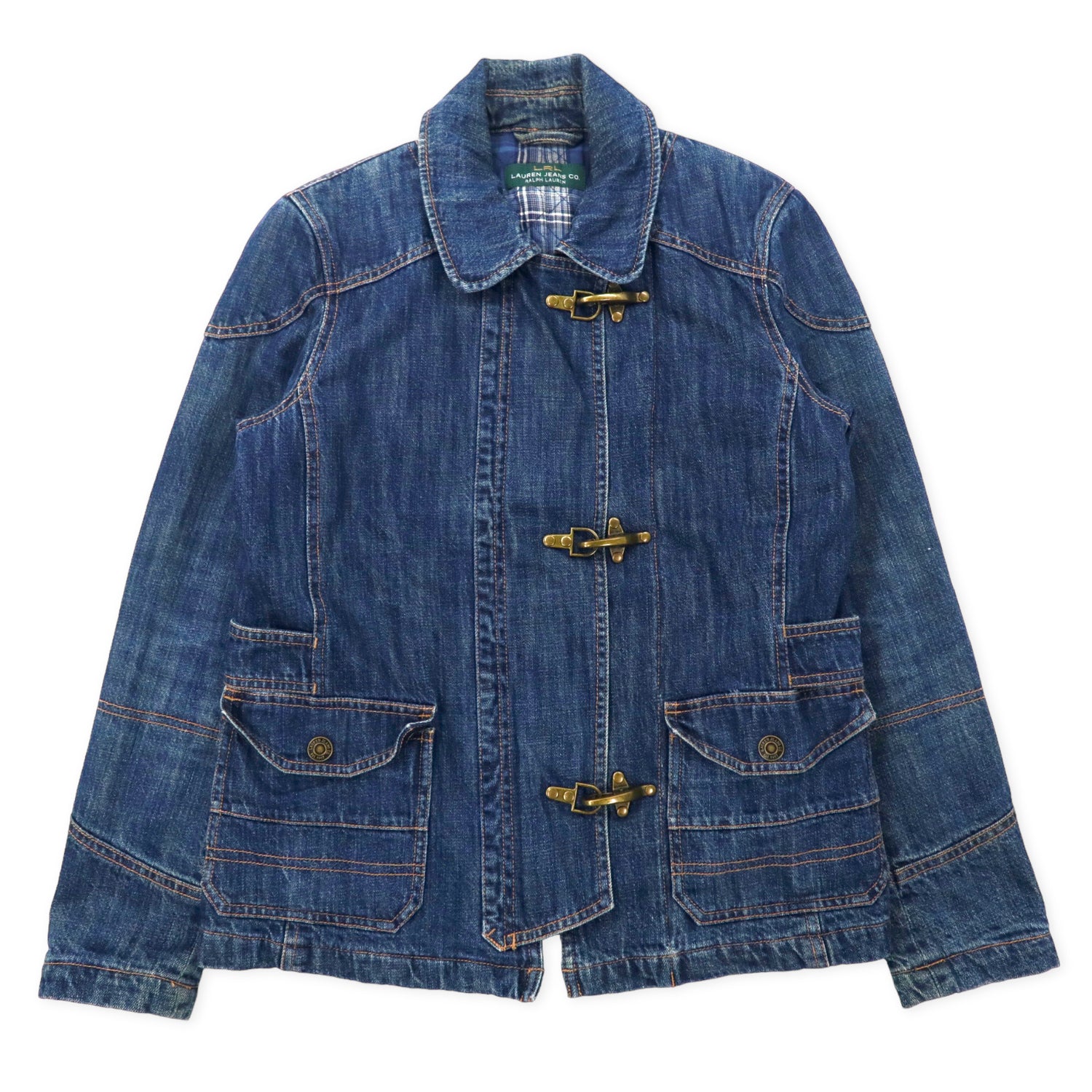 Lauren Jeans so. Ralph Lauren 90s Fireman Jacket Denim Jacket M Blue  Quilted Liner