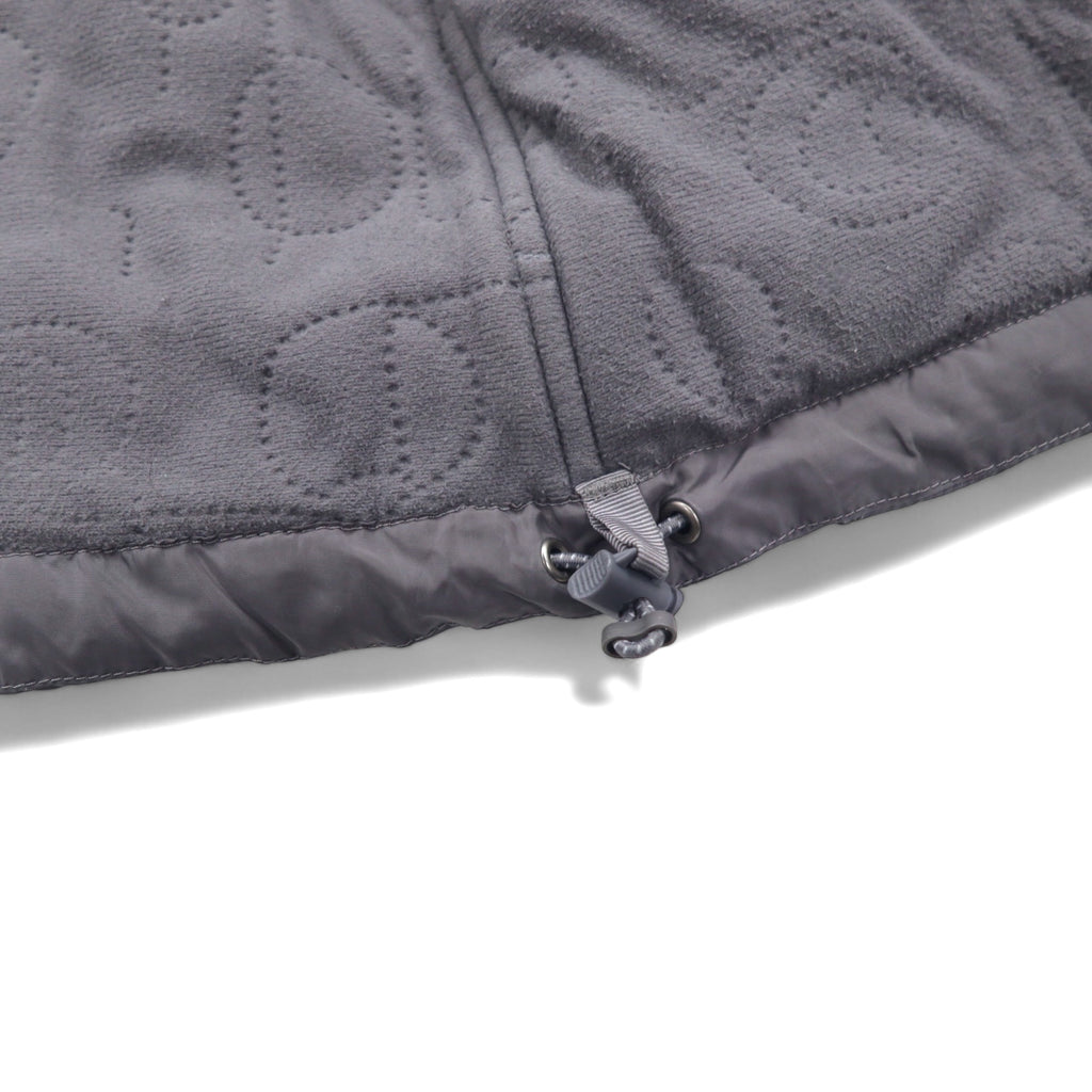 THE NORTH FACE フリースライナー インサレーションジャケット 中綿 XS グレー ポリエステル ロゴ 刺繍 ドローコード
