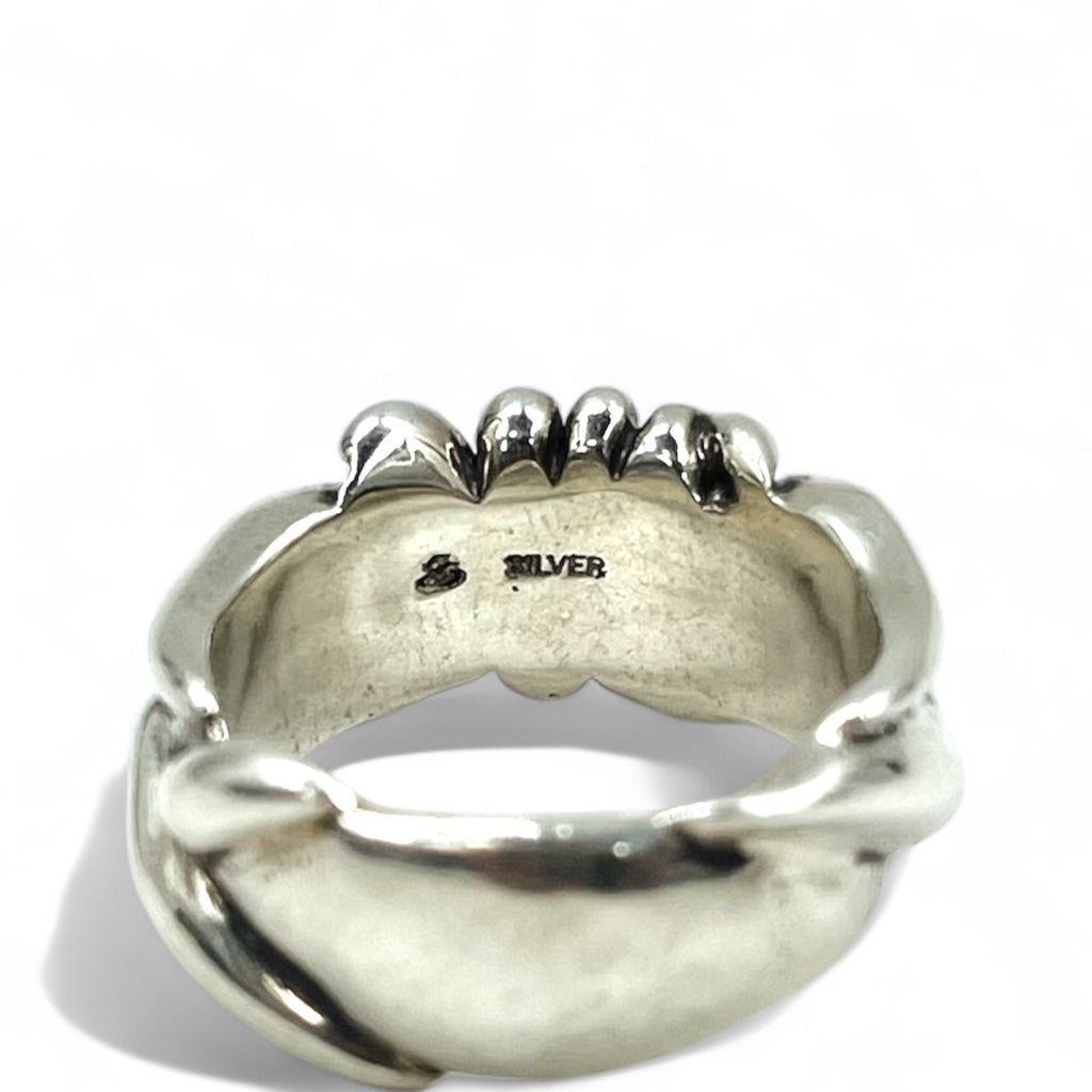Vintage Silver Ring 花 フラワー クロス フローラル リング 指輪 17号 シルバー SILVER 925