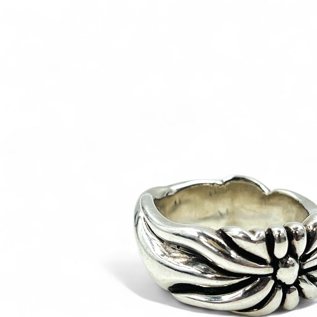 Vintage Silver Ring 花 フラワー クロス フローラル リング 指輪 17号 シルバー SILVER 925