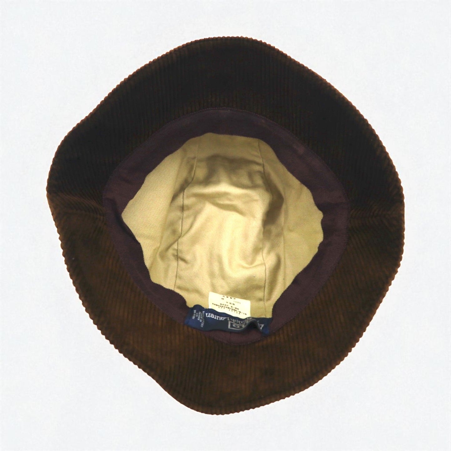 Polo by Ralph Lauren 90s Corduroy Bucket Hat, Size S/M, Brown, Cotton