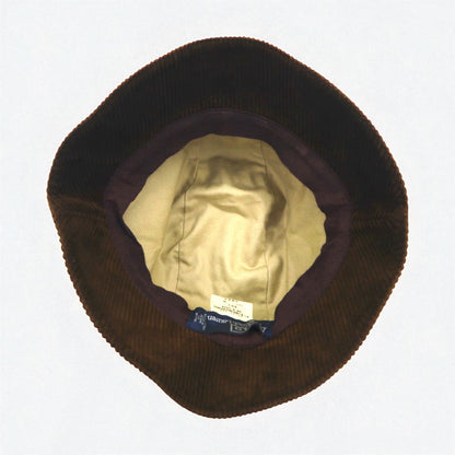 Polo by Ralph Lauren 90s Corduroy Bucket Hat, Size S/M, Brown, Cotton