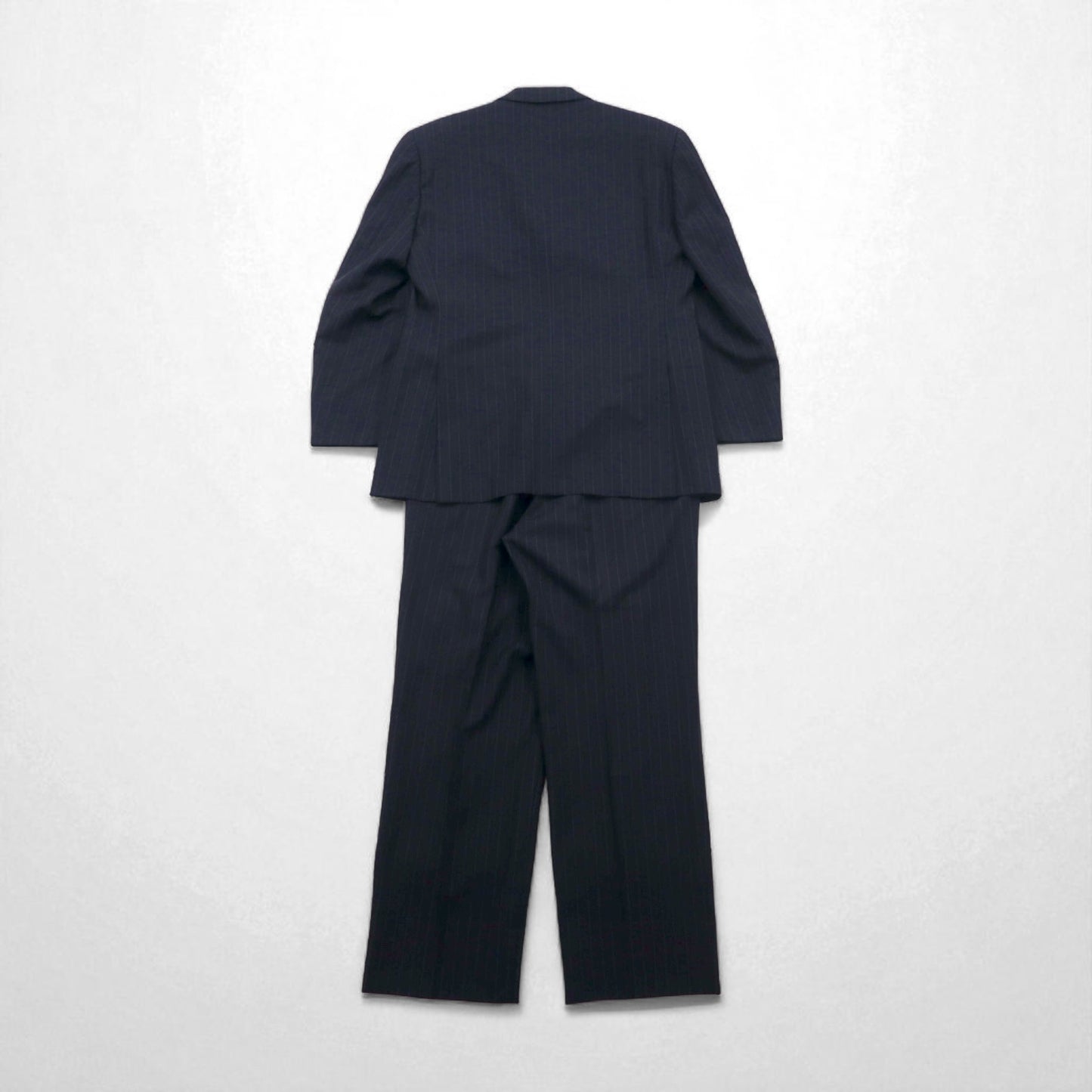 Brooks Brothers 3B Suit Set, Size M, Navy Striped Wool, Made in Japan