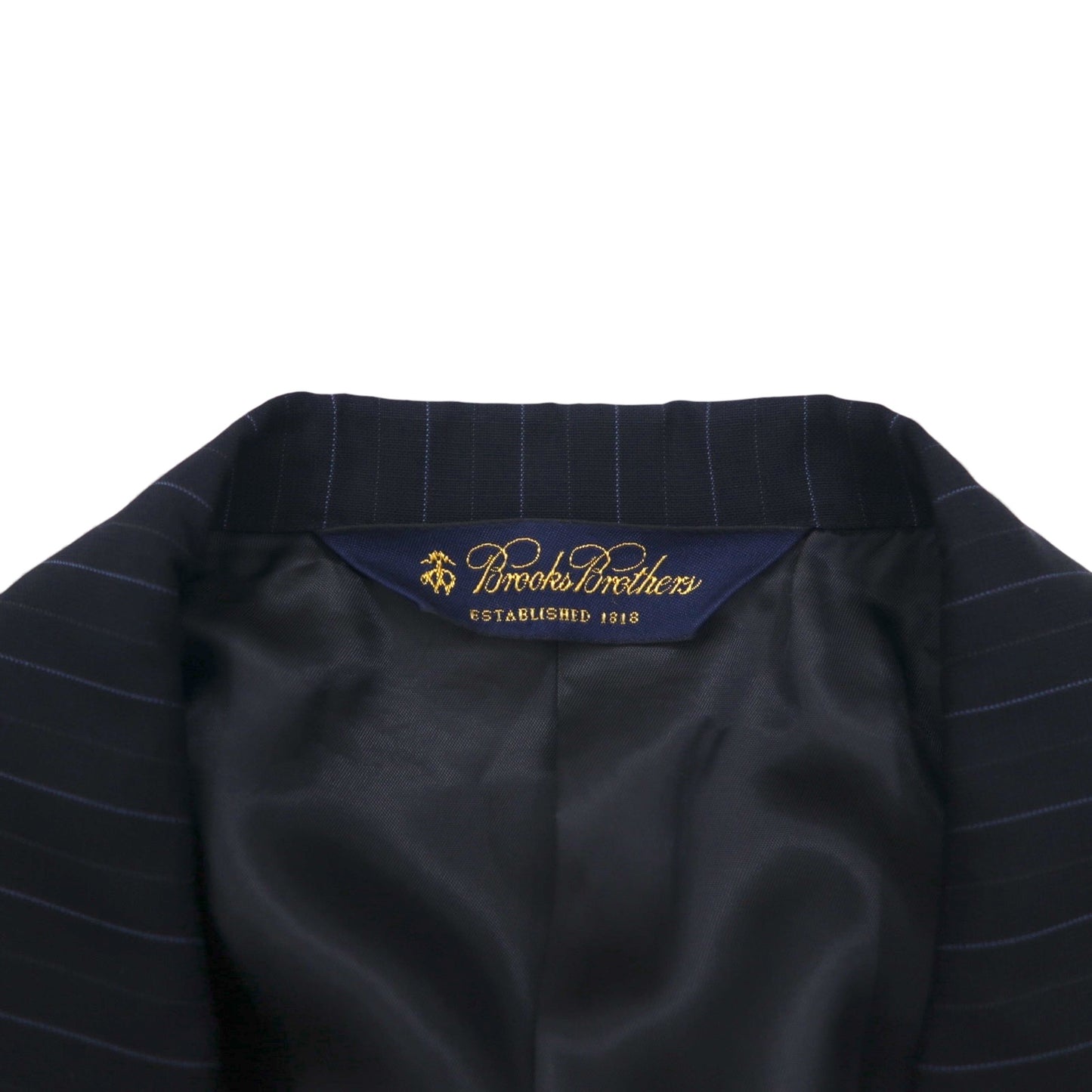 Brooks Brothers 3B Suit Set, Size M, Navy Striped Wool, Made in Japan