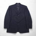 Brooks Brothers 3B Suit Set, Size M, Navy Striped Wool, Made in Japan
