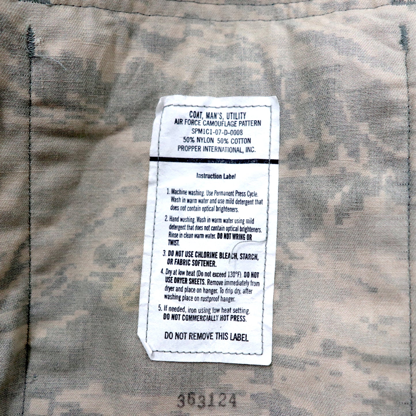 US AIR FORCE Military ABUジャケット 40L デジタルカモ コットン ミリタリー 8415-01-536-4574 PROPPER INTERNATIONAL INC,