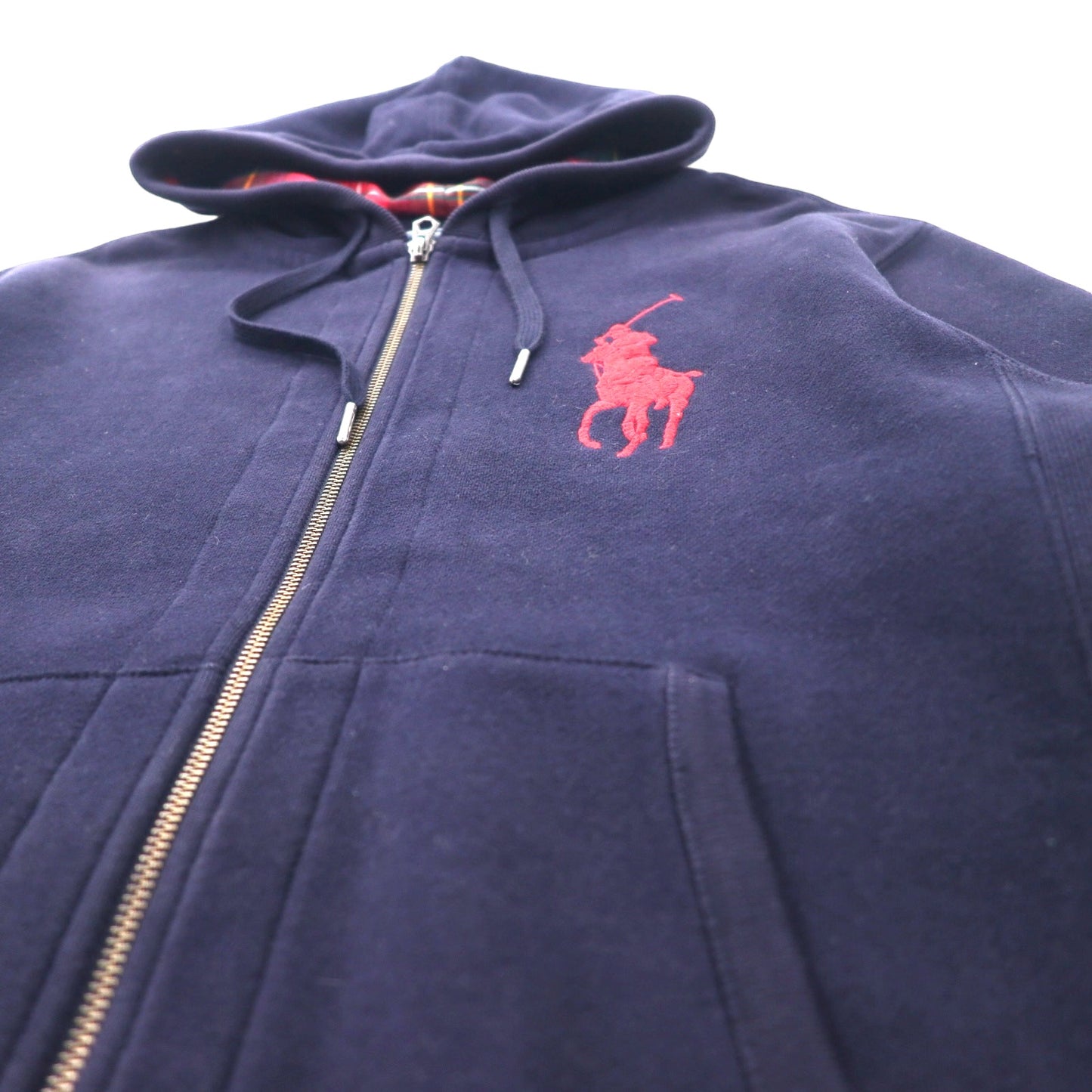 Polo by Ralph Lauren リバースウィーブ フルジップパーカー L ネイビー コットン 裏起毛 ダブルジップ ビッグポニー刺繍