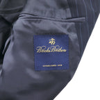 Brooks Brothers 3B Suit Set, Size M, Navy Striped Wool, Made in Japan