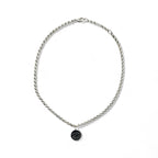 GUCCI Trademark Coin Charm Necklace Pendant Silver 925 Round