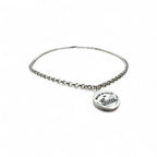 GUCCI Trademark Coin Charm Necklace Pendant Silver 925 Round