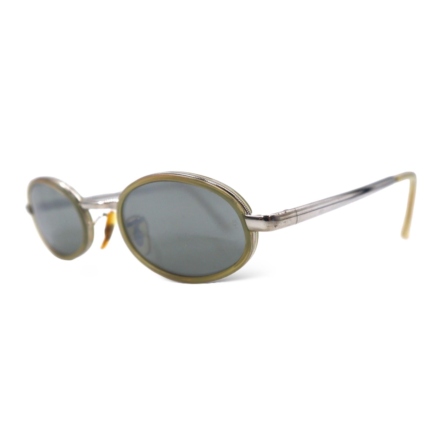 Ray-Ban ボシュロム社製 Bausch & Lomb オーバル サングラス ベージュ シルバー メタル ミラーレンズ B&L RB3132 W3109