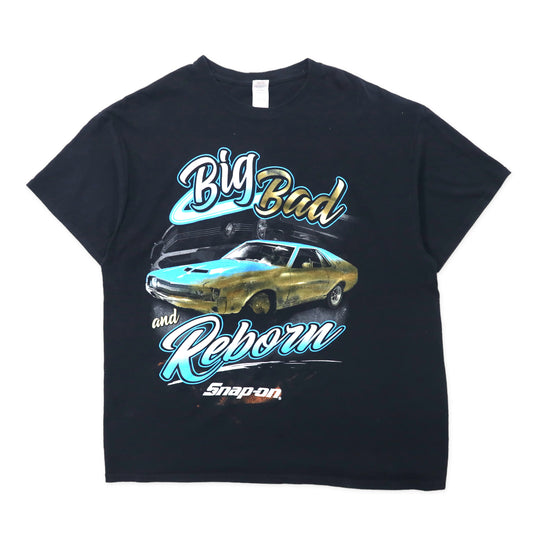 日本然リトテ-古着オンライン-GILDAN Snap-On プリントTシャツ XL ブラック コットン Big Bad and Reborn-