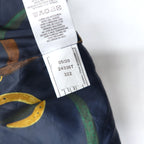 LAUREN RALPH LAUREN Hooded Quilted Jacket Coat L Khaki Polyester Scarf Pattern Lining