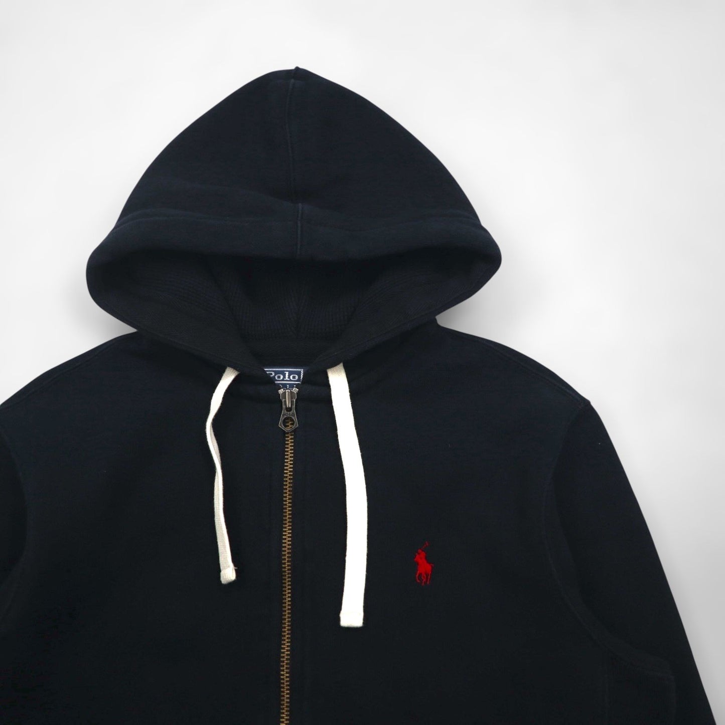 Polo Ralph Lauren 90年代 リバースウィーブ ジップパーカー M ブラック スモールポニー 刺繡 ロゴ