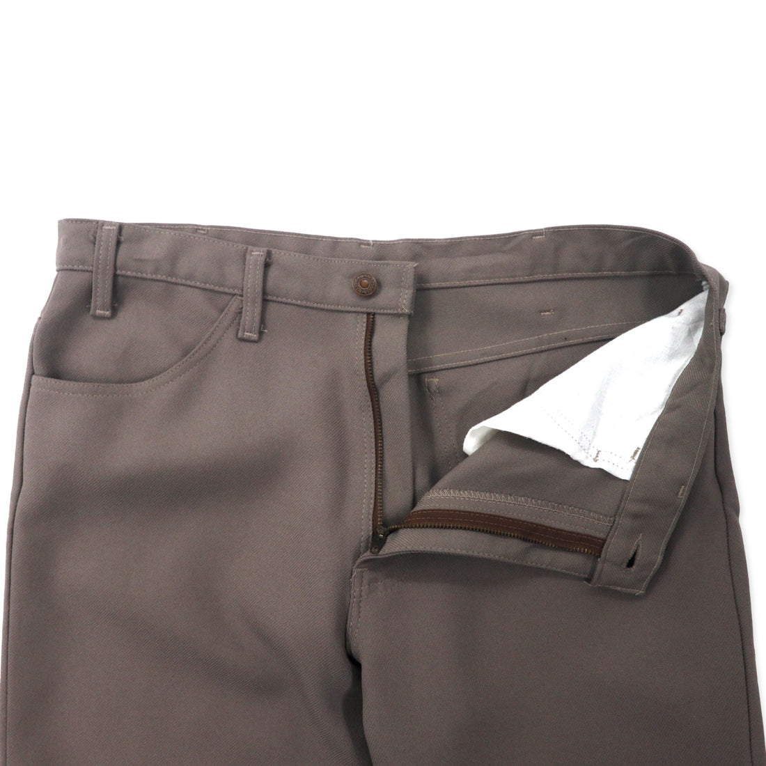 Levi's USA製 90年代 スタプレ ブーツカット スラックスパンツ 36 グレー ポリエステル ボタン裏698 SCOVILLジップ STA-PREST 10517 6126