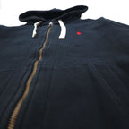 Polo Ralph Lauren 90s Reverse Weave Zip Hoodie, Size M, Black, Small Pony Embroidered Logo