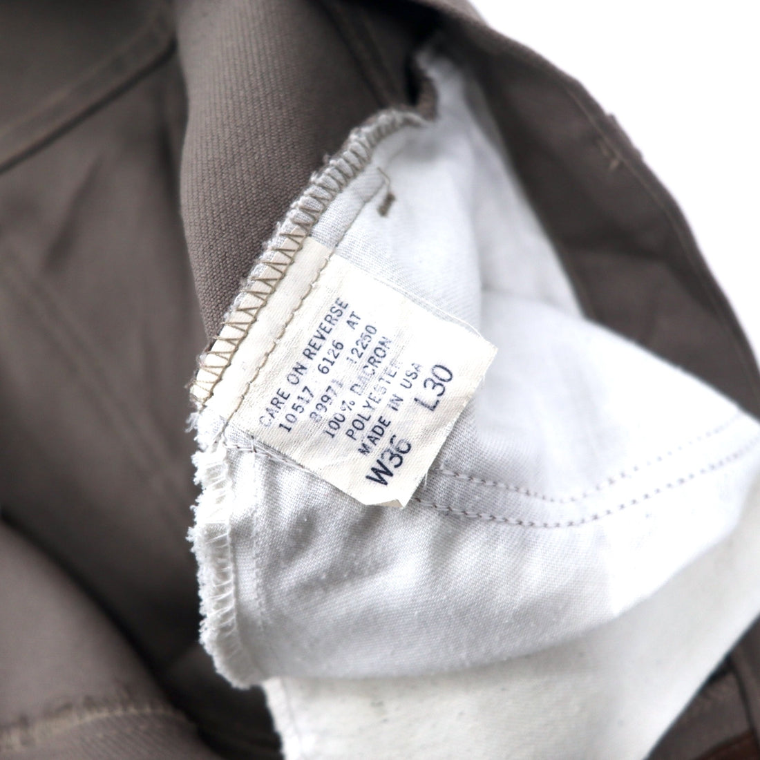 Levi's USA製 90年代 スタプレ ブーツカット スラックスパンツ 36 グレー ポリエステル ボタン裏698 SCOVILLジップ STA-PREST 10517 6126