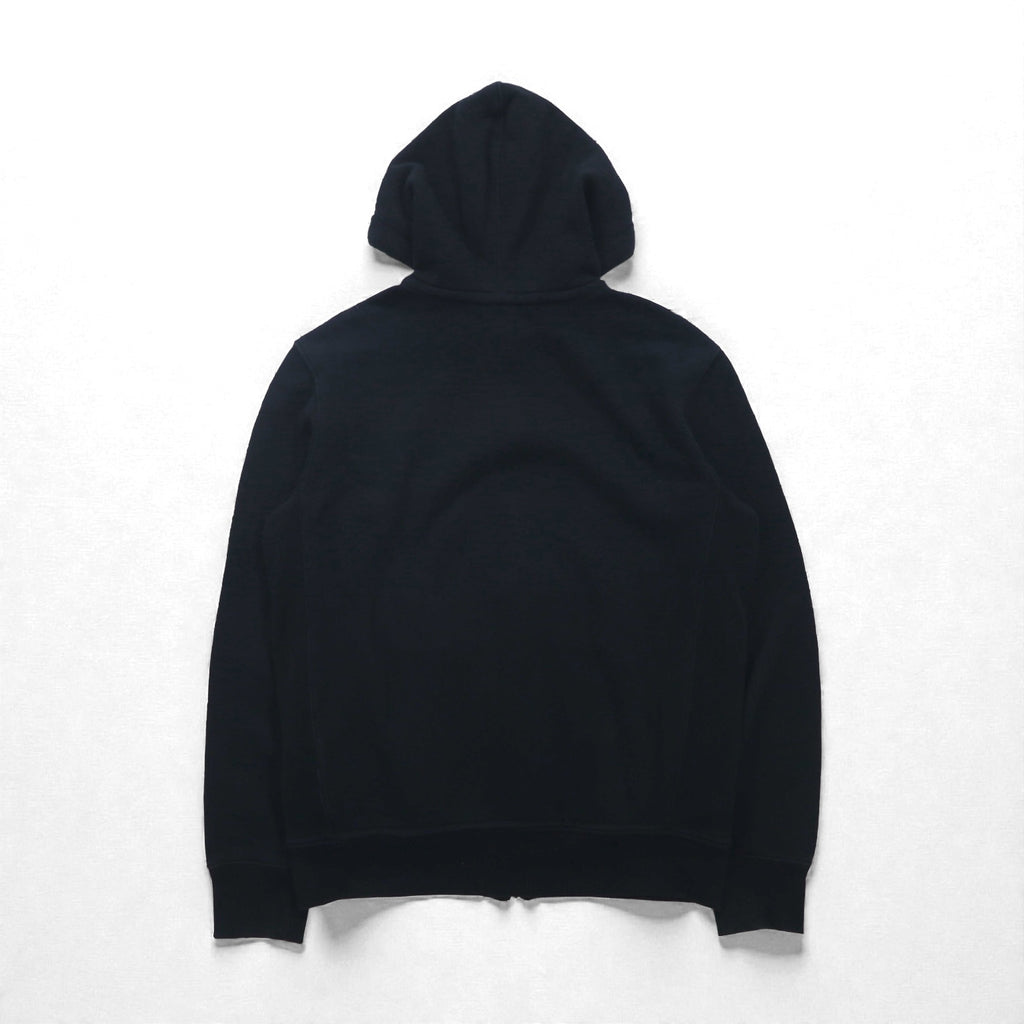 Polo Ralph Lauren 90s Reverse Weave Zip Hoodie, Size M, Black, Small Pony Embroidered Logo