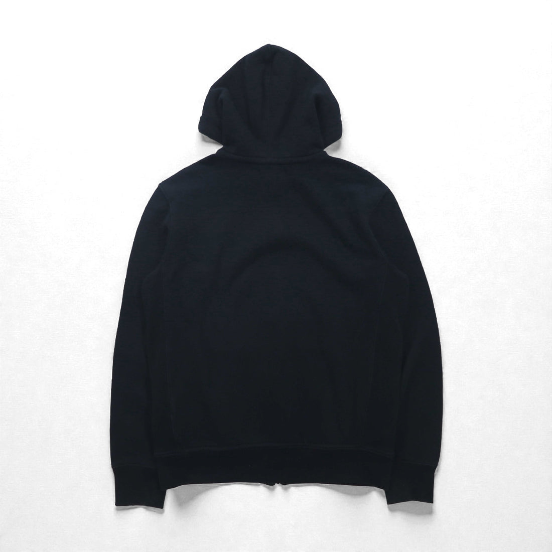 Polo Ralph Lauren 90s Reverse Weave Zip Hoodie, Size M, Black, Small Pony Embroidered Logo