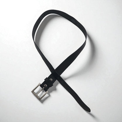 HARLEY DAVIDSON レザー ベルト 38 ブラック 牛革 シルバー メタル バックル 97806-18VM