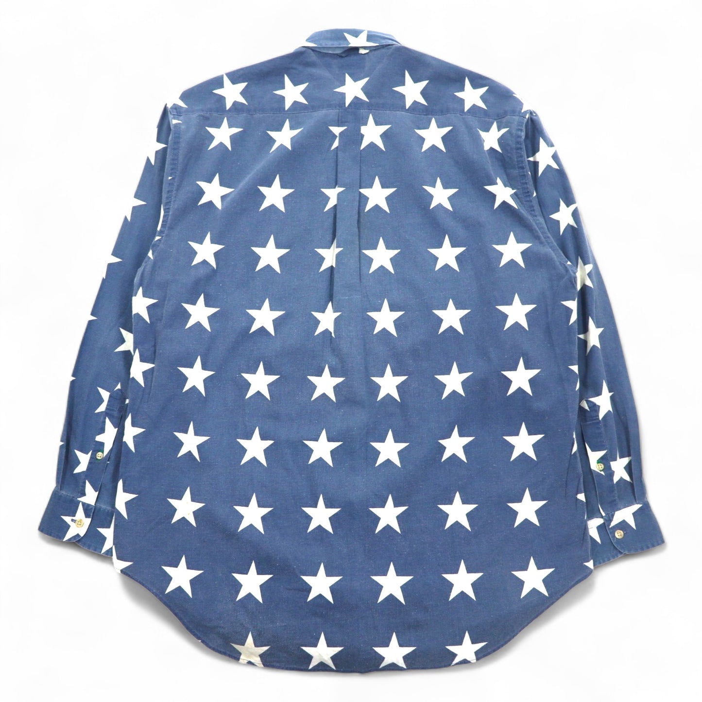TOMMY HILFIGER 90年代 星柄 ボタンダウンシャツ L ネイビー コットン